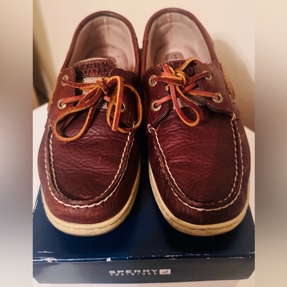 Sperry Women’s Top Sider Bluefish 2 Eye Tan Boat Shoes, Sailing, Deck Shoes - Picture 3 of 11